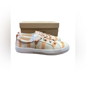 Sperry Crestvibe Tie-Dye Striped Sneaker In Rose Size 8.5 M New In Box